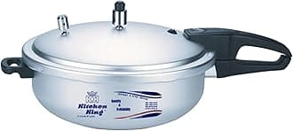 kk Kitchen King 2-in-1 Wok Pressure Cooker, Durable Build, Promotes Healthy Cooking, Heat Resistant Handles, CGRS, Pressure Indication & Control, Heavy Body, Easy Open & Close (7 Liters)