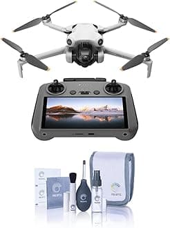 DJI Mini 4 Pro (DJI RC 2), Folding Mini-Drone with 4K HDR Video Camera for Adults, Under 0.549 lbs/249 g, 34 Mins Flight Time, 20 km Max Video Transmission Distance, Omnidirectional Vision