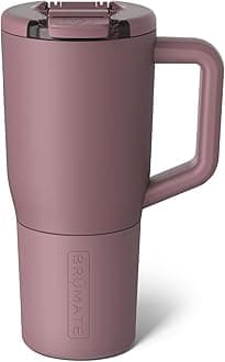 Müv - 25oz 100% Leak Proof Insulated Coffee Mug with Handle & Lid - Stainless Steel Coffee Travel Mug - Double Walled Coffee Cup (Rose Taupe)