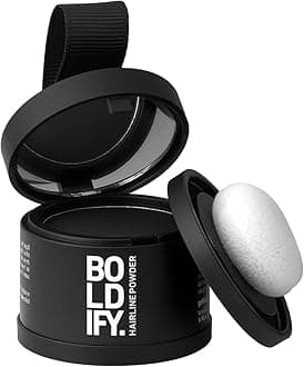 – Hairline Powder, Instantly Conceals Hair Loss and Fills In Receding Hairlines, and Wide Parts, Stain-Proof 48 Hour Formula for Hair & Beard, Root Concealer & Gray Hair Coverage (Black)