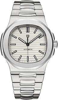 HaiqinPagani Design 1728 Elegant Men's Automatic Mechanical Watch Full Stainless Steel Synthetic Sapphire 100m Waterproof Luminous Sports WristWatches