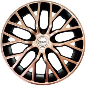 Prigan Copper Black Universal Wheel Cover 14" for All 14 Inch Cars (Set of 4 Pcs) (Press Fitting) Model- Phantom Copper Black 14