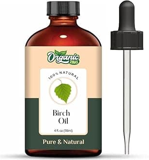 Organic Zing Birch (Betula) Oil | Pure & Natural Essential Oil for Skincare, Hair Care, Aroma & Diffusers - 118ml/3.99fl oz