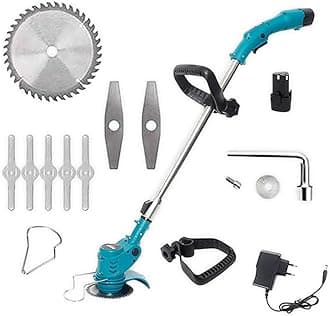 Cordless 12V Grass Cutter/Trimmer | 180mm Cutting Width | 2-in-1 Mower & Trimmer | Adjustable Height | 3 Different Blades | Lightweight & Portable | Lawns & Gardens | TOP Customer Support