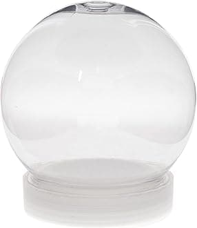 4 Inch (100mm) DIY Snow Globe Water Globe - Clear Plastic with Screw Off Cap | Perfect for DIY Crafts and Customization