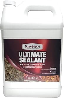Nanotech Surface Solutions Ultimate Sealant - Water Repellent Invisible Penetrative Coating for Concrete, Masonry, Clay, Limestone, Sandstone, Cantera, SiO2 Water Based Fast Curing (1 Gal.)
