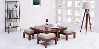Solid Rosewood Wood Coffee Table Living Room with 4 Stools New CNC Design Center Table | Hotel | Lounge | (GD08)