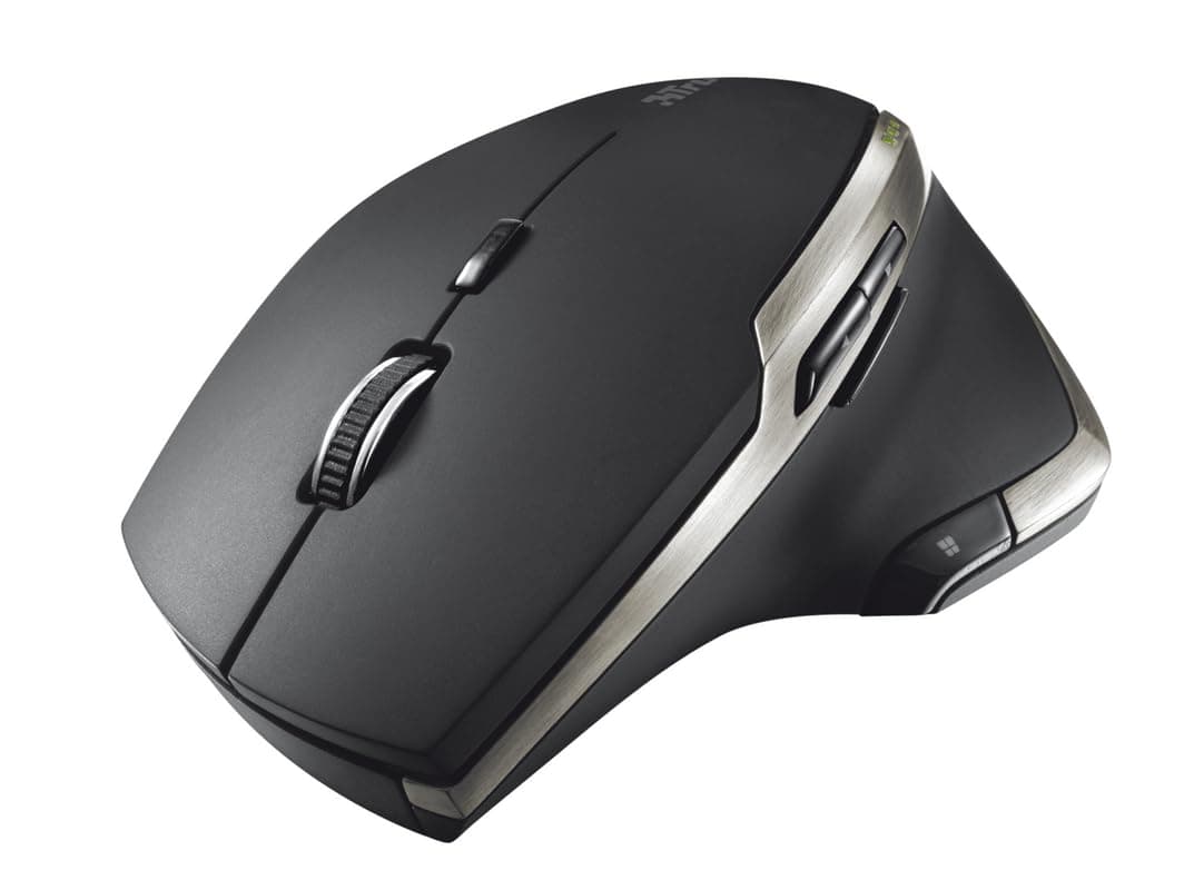 Trust Evo Advanced Wireless USB Laser Mouse for Computer and Laptop - Black