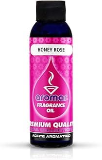 AromarPremium Fragrance Oil, Honey Rose 4oz. Bottle. Long Lasting Aromatic Scent, Fresh and Revitalizing Aromatherapy for Living Room, Bedroom, and Kitchen