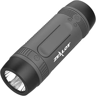 ZEALOT Portable Bluetooth Speaker, Bluetooth Speakerfor Bicycle, Handlebar sepaker, IPX5 Waterproof, LED Torch Light, MIC/TF/AUX for Home Outdoor Hiking Camping iOS Andoird -Gray