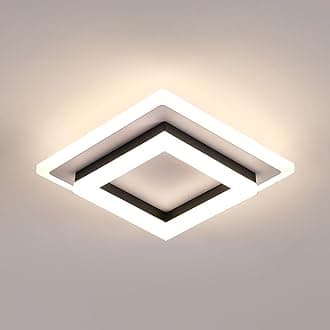 Comely24W LED Ceiling Lights, Modern Square Acrylic Ceiling Lamp, White LED Ceiling Light Fixture for Bedroom, Living Room, Kitchen, Hallway, Natural Light 4500K