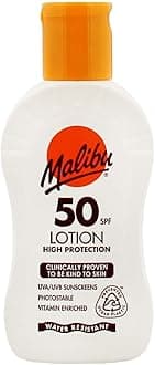 Sun SPF 50 Lotion, Very High Protection Sun Cream, Water Resistant, Vitamin E and Aloe Vera Extract, 100ml