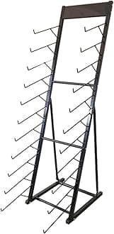 Floor Tile Display Rack, Floor Standing Large Wooden Plate Display Stands, Oblique Insertion Vertical Floor Tile Sample Holder for Tradeshows, Craft Shows(40X48X155CM-1pcs)