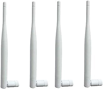WiFi Antenna Dual Band 2.4/5g 5dBI MIMO Antenna with RP-SMA Connector for Drone Transmitter/Wireless Router Range Extender Network Card USB Adapter IP Security Camera (RP-SMA 4Pack White)