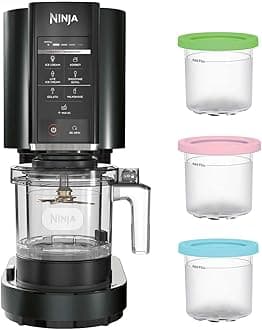 Ninja CN301CO CREAMi Ice Cream Maker, for Gelato, Mix-ins, Milkshakes, Sorbet, Smoothie Bowls & More, 7 One-Touch Programs,