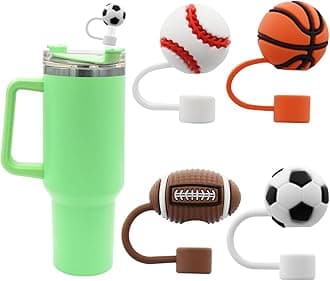 Straw Cover Cap for Stanley Cup,Straw Topper Compatible for 30&40 Oz Tumbler with Handle,10mm 0.4in Dust-Proof Reusable Straw Tips Lids,Straw Tip Covers for Christmas Gifts