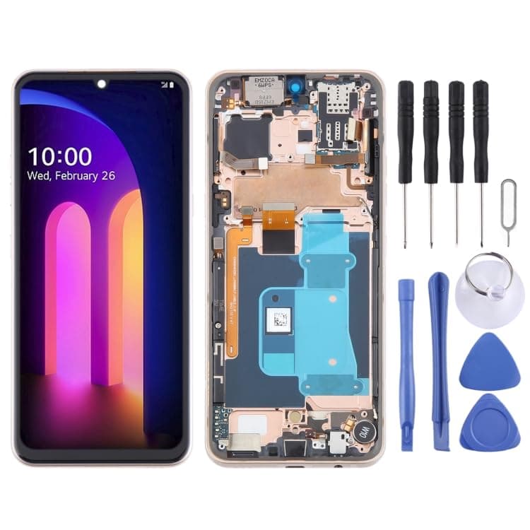 for LG V60 ThinQ US Version LCD Screen Digitizer Full Assembly with Frame