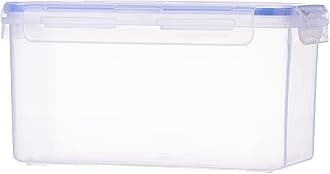 Lock & Fresh 222 Plastic Storage Container For Storing grains, pulses, rice, wheat etc- 2250 ML, Transparent Clear, large (LOCK&FRESH222) (22.5 x 13.5 x 12cm)