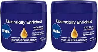 NIVEA Essentially Enriched Body Cream for Dry Skin and Very Dry Skin, 13.5 Oz Jar (Pack of 2)