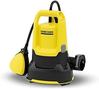 Karcher SP 9.000 Flat Sucking Submersible Pump Flow Rate 9,000 l/h Immersion Depth Max. 7 m for Dirty Water with Particles up to a Size of 5 mm, Residual Water Height: 1 mm, Pressure: 0.6 bar