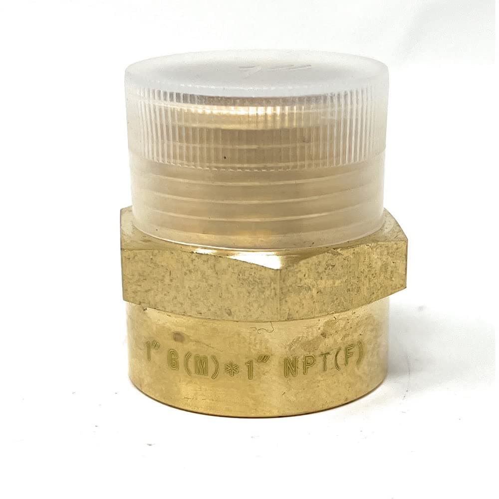 Cascada G Thread (British BSPP) to NPT Thread Pipe Fitting Adapter - Lead-Free (Male x Female, 1"G Male x 1"NPT Female)