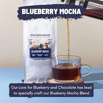 Toffee Coffee Roasters | Blueberry Mocha Coffee | Speciality Blend | 100% Arabica Medium Roast | Notes: Fruity & Blueberry | Grind: Cold Brew| Freshly Roasted | 500 g