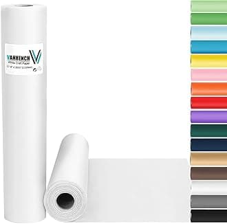 Vanhench White Kraft Wrapping Paper 17.5"×1800", Easel Painting Drawing Paper Roll Kids Art Supplies, Chart Poster Bulletin Board Paper Roll, Floor Covering Arts Crafts Table Wrap