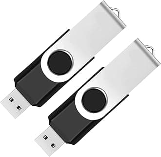 ALMEMO 2 Pack 32GB USB 2.0 Flash Drive USB Thumb Drives Memory Stick Jump Drive Zip Drives with LED Indicator (32 GB, 2pcs, Black)