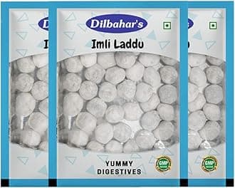 Dilbahar's Imli Laddu Big 400G Pack Of 3 | Imli Ladoo Candy | Mukhwas Mouth Fresheners | Digestive Imli Pachak Goli | Chatpati Imli Candy