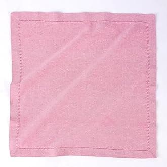 FINGERCRAFT Hemstitched Cotton Table Napkins – Set of 12, 20x20 Inch, 100% Cotton Cloth Napkins with Faggoting Stitching – Durable & Elegant for Parties, Hotels, Everyday Use (Rose Pink Twill)