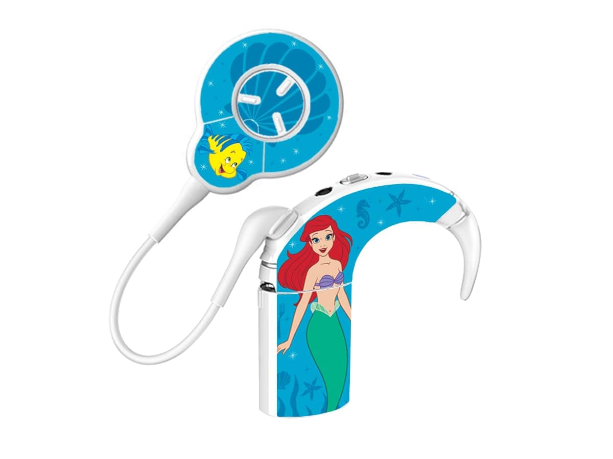 Skins for Cochlear Nucleus 7 Audio Processor – Licensed Disney Designs - Decorative Stickers - Protection and Style – Cochlear Nucleus 7 – Disney The Little Mermaid - Ariel