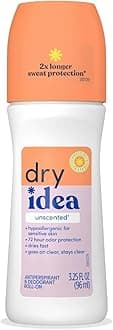 Dry Idea Advanced Dry Roll-On Deodorant, With Vitamin E, Up to 72 Hours Odor Protection - Unscented 3.25 fl oz