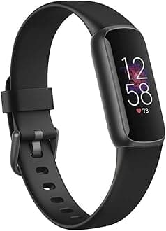 Fitbit Luxe Fitness and Wellness Tracker with Stress Management, Sleep Tracking and 24/7 Heart Rate, Black/Graphite, One Size (S & L Bands Included)