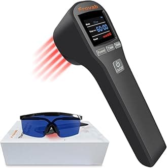 Red Light Therapy Device, 4x808nm+16x650nm Infrared Light Therapy for Pain, Hand Held Red Light Therapy Device at Home, Red Light Therapy Hand Held Wand for Muscle Body & Shoulder, Black