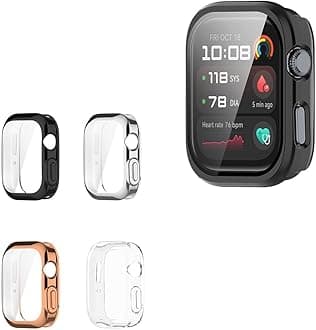 Silicone Watch Case Screen Protector Compatible with HUAWEI WATCH D2 Smartwatch,TPU HD Ultra-Thin Watch Cover (4 Packs)