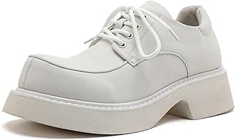 Men's Fashion Platform Genuine Leather Dress Shoes Height Boosting Chunky Oxfords Shoes Casual Party Dating Prom