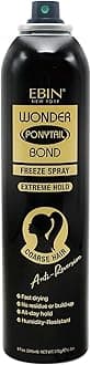 Wonder Ponytail Bond Freeze Spray Extreme Firm Hold - Coarse Hair 8oz/ 245ml | Long Lasting Hold, 24-Hour Frizz Control, Shine Enhancing, Fast-Drying, Lightweight, All Hair Types