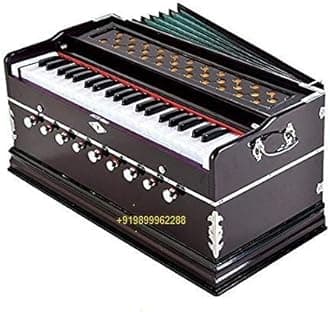 Musicals 9 Stopper, Bellow 42 key 2 Reed Bass Male Kapler Harmonium with Cover (Natural)