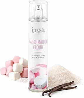 Instyle Fragrances | Body & Hair Mist | Marshmallow Cloud Scent | With Panthenol | CLEAN, Vegan, Paraben Free, Phthalate Free | Premium 8 Fl Oz Spray Bottle