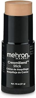 Mehron Makeup CreamBlend Stick | Face Paint, Body Paint, & Foundation Cream Makeup | Perfect for Halloween .75 oz (21 g) (Light 4)