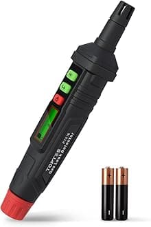 TopTes PT210 Gas Leak Detector, High Sensitivity Gas Detector with Audible & Visual Alarm, Battery Included, Track Gas Leak from Gas Hob, Oven, Gas Heater, Propane Tank for Home / Flat / RV