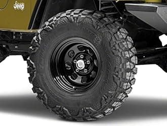 Mammoth 8 Black Steel Wheel; 15x10; -45mm Offset Compatible for 97-06 Jeep Wrangler TJ