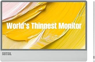 UltraSlim 12.5" Portable Monitor | Ultra-Thin Lightweight Aluminum Design | FHD 1920x1080 IPS | 5W Power Efficient | Glass Cover | Compatible with Laptop, Phone & DeX | Travel & Remote Work