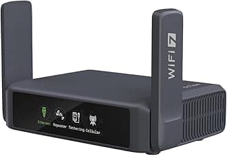 GL.iNet GL-BE3600 (Slate 7) Portable Travel Router, Pocket Dual-Band Wi-Fi 7, 2.5G Router, Wireless Access Point, VPN Mobile Wifi Routers Abroad for Modem, Mini Routers, Suitable for Hotel, Business