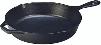 Lodge L10SK3CN 30.5 cm / 12 inch Pre-Seasoned Cast Iron Round Skillet/Frying Pan, Black