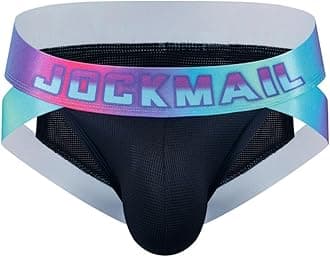 JOCKMAIL Mesh Athletic Supporters Mens Briefs Underwear Comfort Male Underwear for Gym Sport