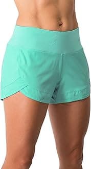 Tough Mode Womens 3" Lightweight Running WOD Volleyball Shorts Workout Mesh Liner Zip Pocket