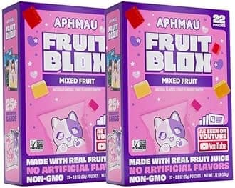 Fruit-Blox Aph-mau Mixed Fruit 2 Boxes Snacks, 22 Count