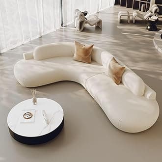 Midnight Black Curved Sectional Sofa, Left Hand Facing, Frosted Velvet Upholstery, Armless, Pillow Back, Scratch Resistant (White, 240W x 160D x 70H c)