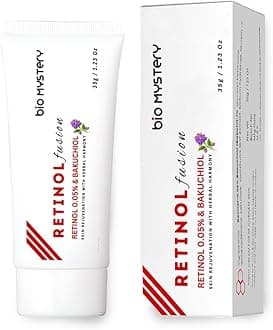 Retinol 0.05% Fusion Cream with Bakuchiol – Gentle Anti-Aging Formula for Sensitive Skin – 40g / 1.41 oz